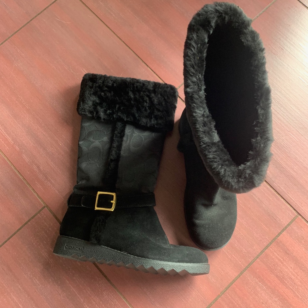 Coach Suede Deeann Signature Boots